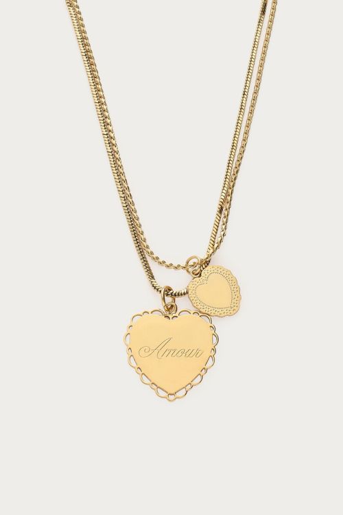 Love double necklace with hearts | My Jewellery