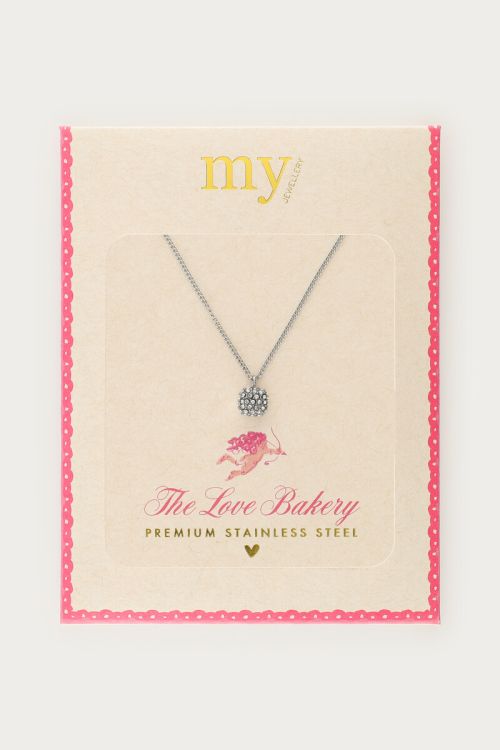 Love necklace with square rhinestone | My Jewellery
