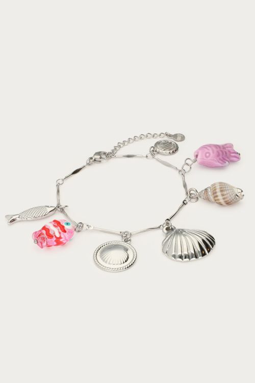 Mer charm bracelet with shells & fish | My Jewellery