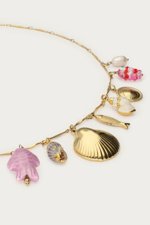 Mer charm necklace with shells & fish | My Jewellery