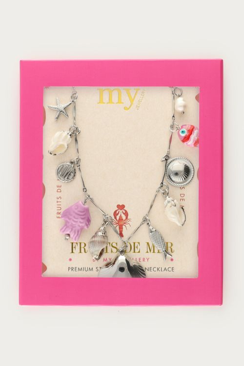 Mer charm necklace with shells & fish | My Jewellery