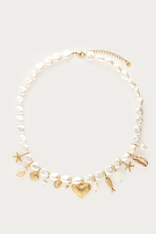 Mer Kunstperlen Kette mit Charms