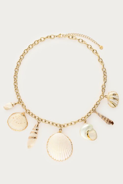 Mer schakel ketting met statement schelpen
