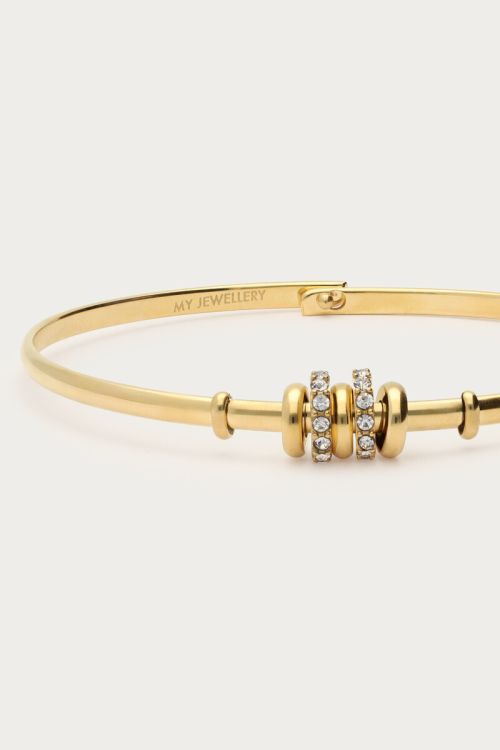 Midnight bangle with rhinestone rings | My Jewellery