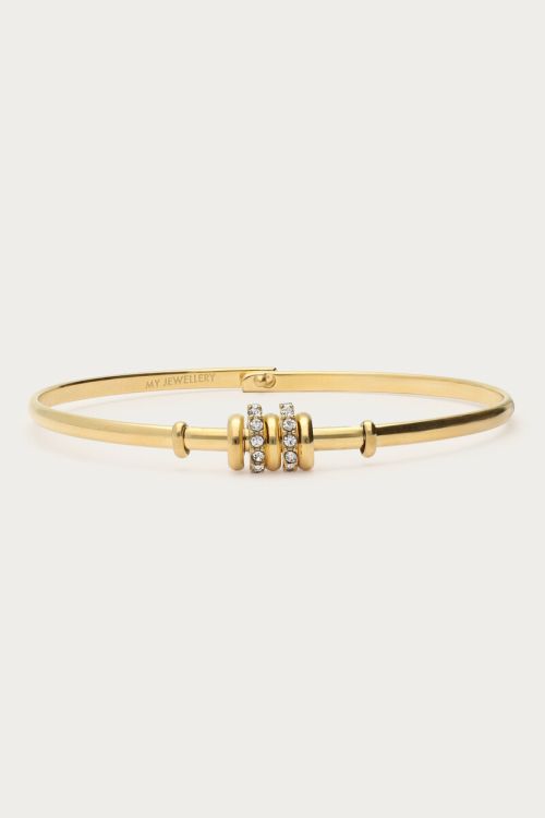 Midnight bangle met strass ringen