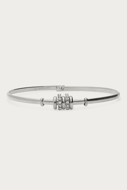 Midnight bangle with rhinestone rings | My Jewellery