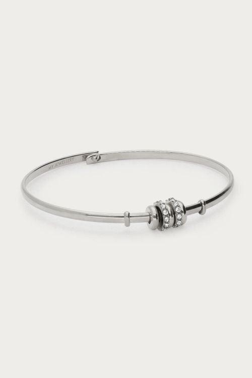 Midnight bangle with rhinestone rings | My Jewellery