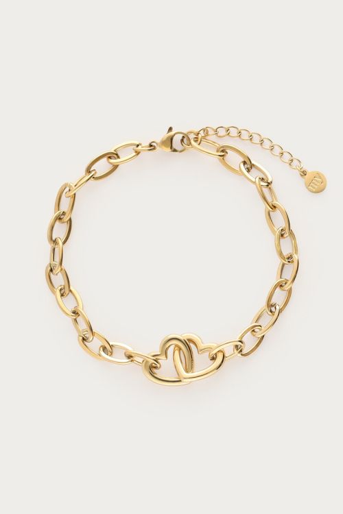 Midnight bracelet with two hearts | My Jewellery
