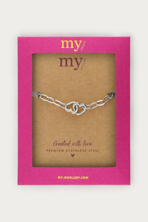 Midnight bracelet with two hearts | My Jewellery