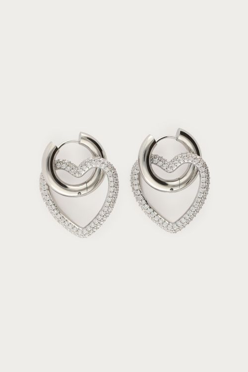 midnight-hoop-earrings-with-heart-and-rhinestone-my-jewellery | My Jewellery