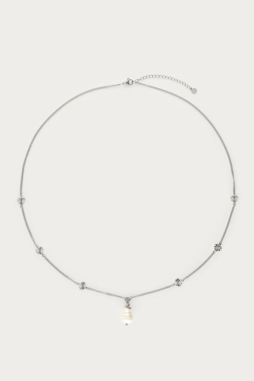 Midnight long necklace with freshwater pearl | My Jewellery