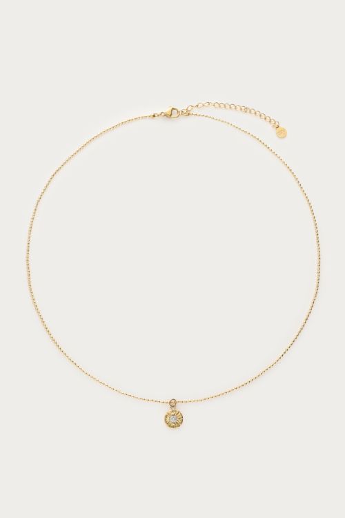 Midnight ketting cirkel met strass