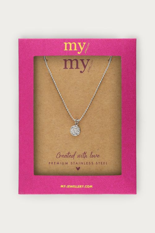 Midnight necklace circle with rhinestone | My Jewellery