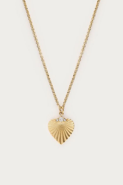Midnight ketting gestreept hart