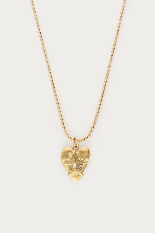 Midnight ketting met hartjes ster