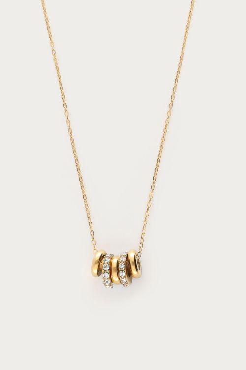 Collier Midnight avec anneaux en strass