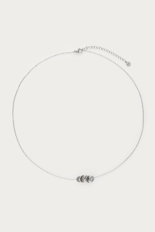 Midnight necklace with rhinestone rings | My Jewellery
