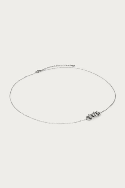 Midnight necklace with rhinestone rings | My Jewellery