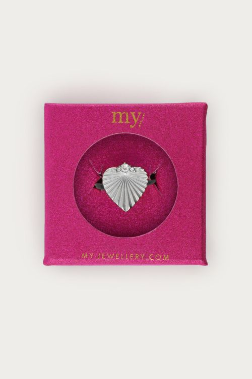Midnight ring striped heart | My Jewellery