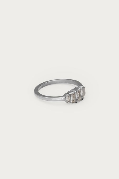 Midnight ring with square rhinestone | My Jewellery