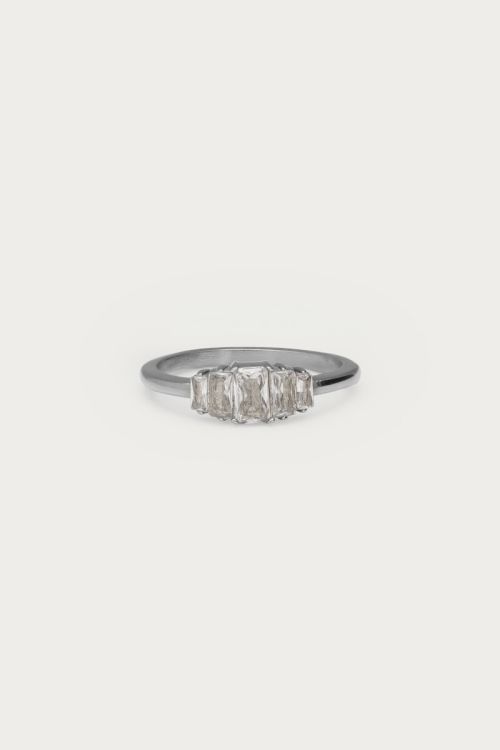 Midnight ring with square rhinestone | My Jewellery