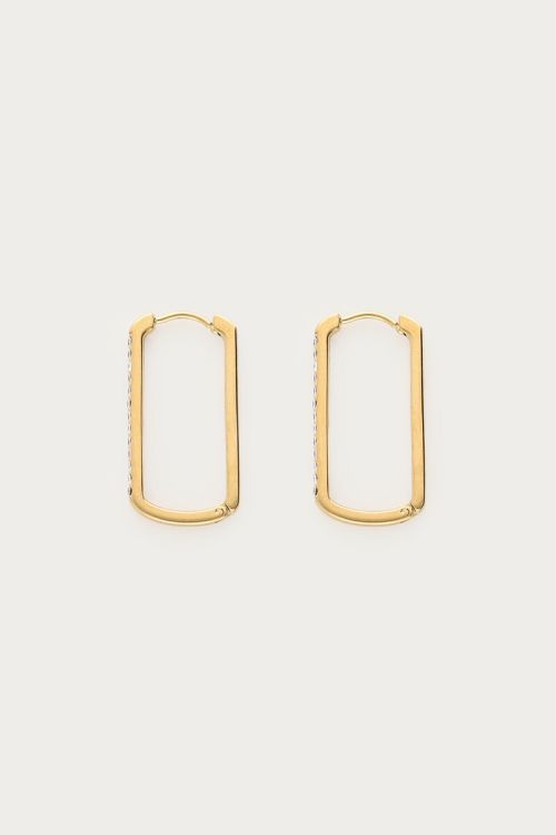 Midnight square maxi hoop earrings | My Jewellery