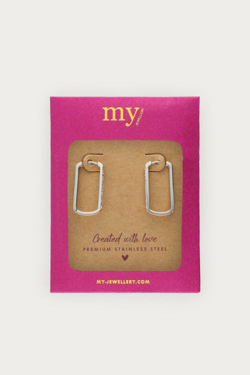 Midnight square maxi hoop earrings | My Jewellery