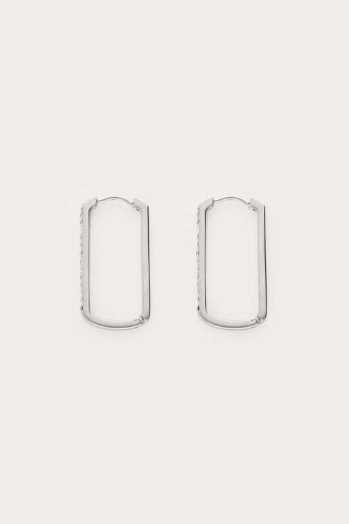 Midnight square maxi hoop earrings | My Jewellery