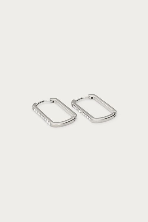 Midnight square midi hoop earrings | My Jewellery