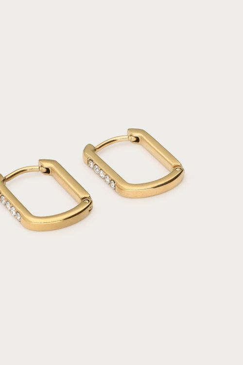 Midnight square mini hoop earrings | My Jewellery