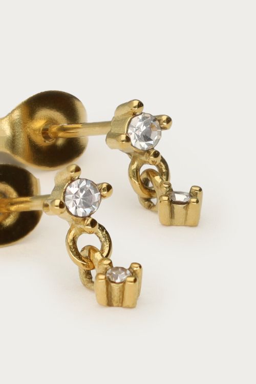 Midnight studs double rhinestones | My Jewellery