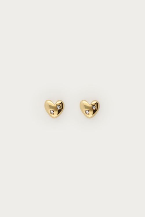 Puces d'oreilles Midnight cœur avec strass