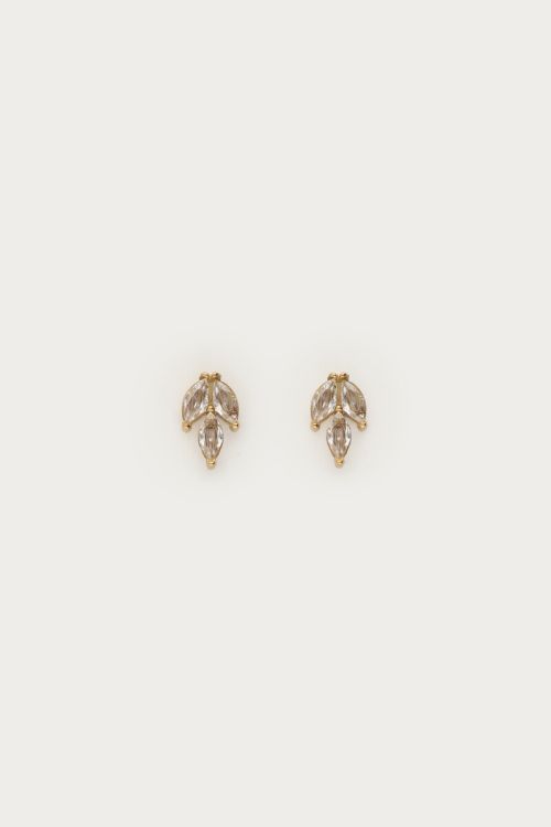 Midnight studs blad met strass