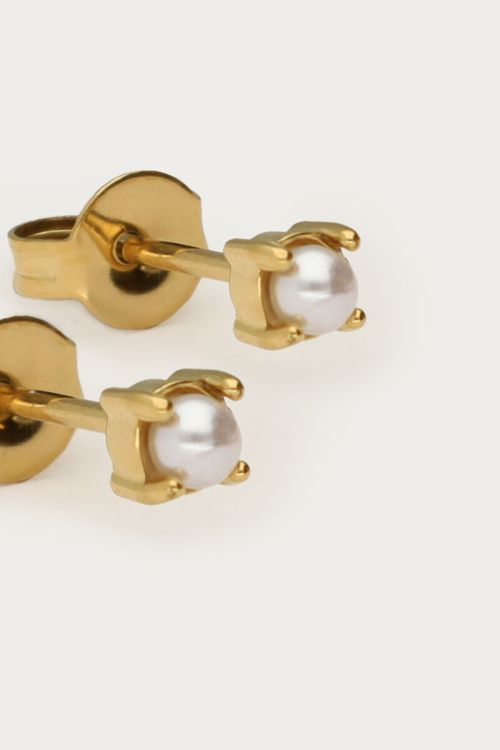 Midnight studs with faux pearls | My Jewellery