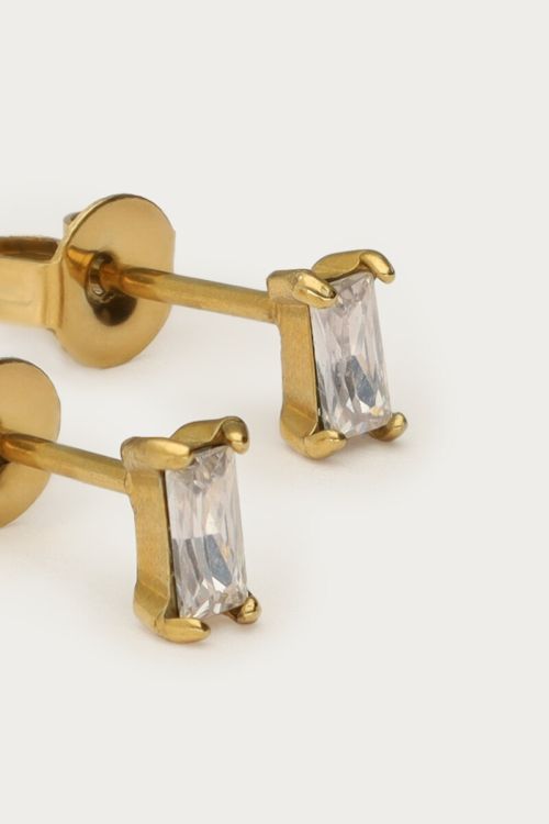Midnight studs with square rhinestones | My Jewellery