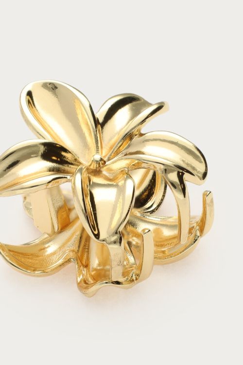 Gold coloured flower hair clip mini | My Jewellery