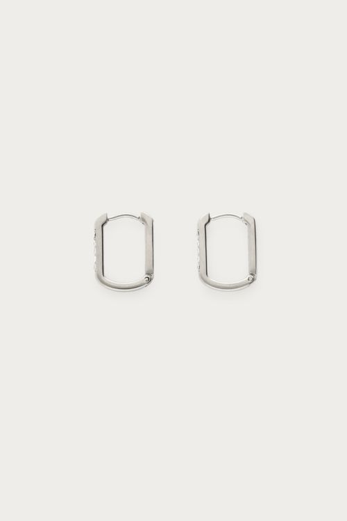 Midnight square mini hoop earrings | My Jewellery