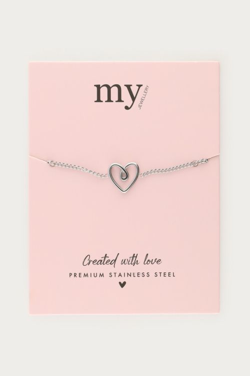 Minimalist bracelet with linked heart | My Jewellery