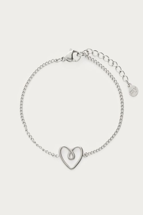 Minimalist bracelet with linked heart | My Jewellery