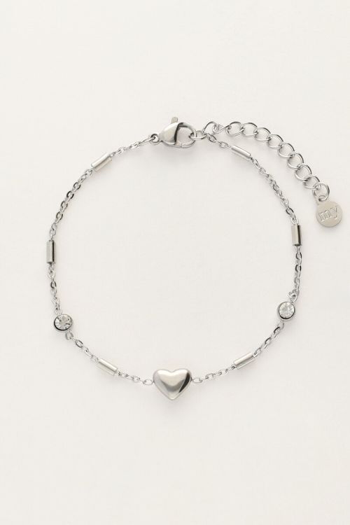 Minimalist bracelet with heart & tubes | My Jewellery