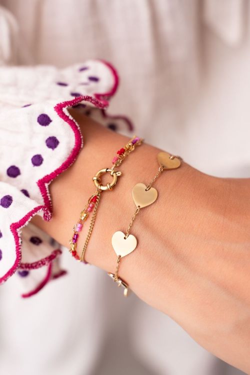 Bracelet avec 5 cœurs