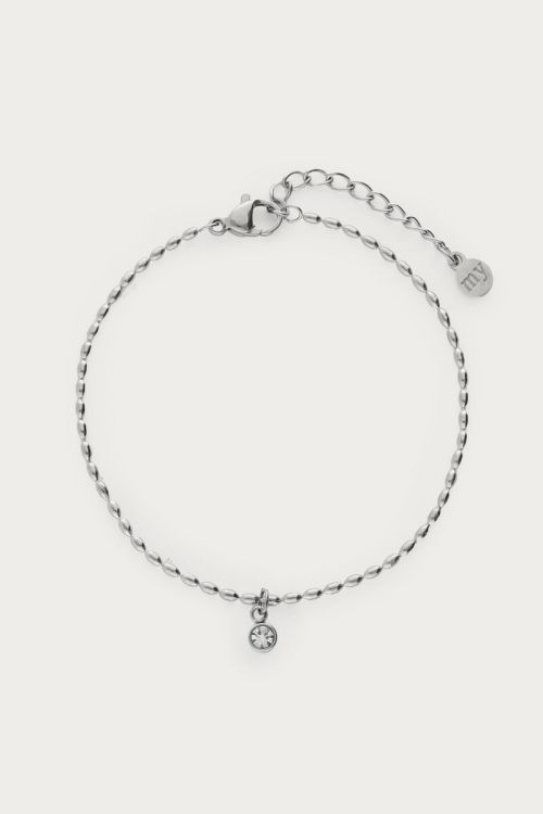 Minimalist bracelet with mini rhinestone charm | My Jewellery