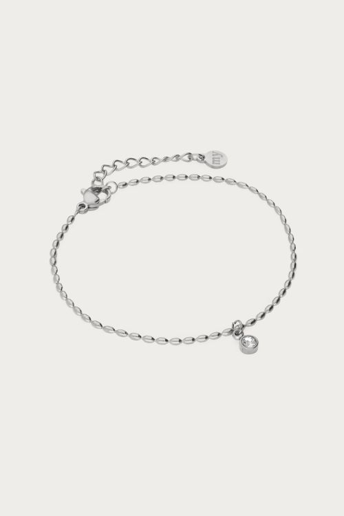 Minimalist bracelet with mini rhinestone charm | My Jewellery