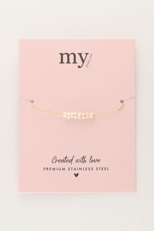 Minimalist bracelet with multiple pearls | My Jewellery