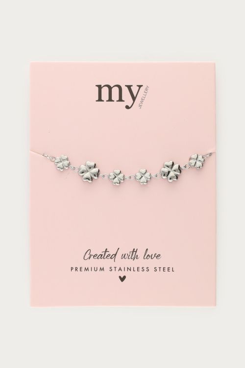 Minimalist bracelet with six clovers | My Jewellery