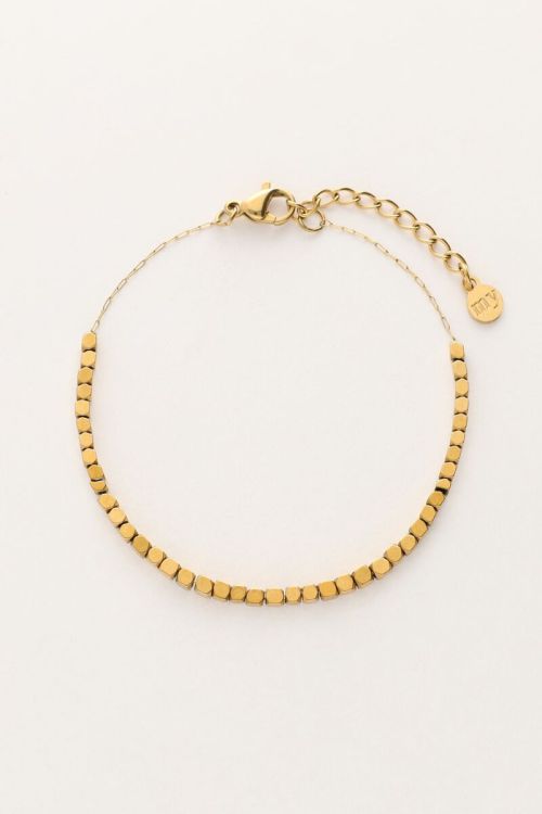 Bracelet minimaliste avec perles carrées