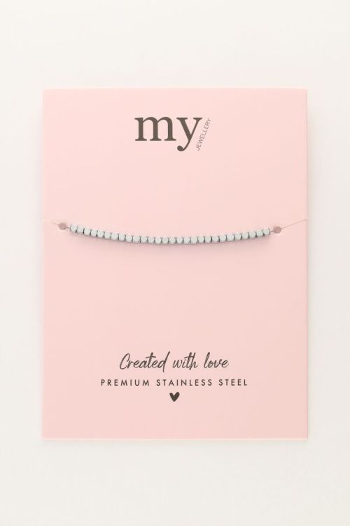 Minimalist bracelet with square beads | My Jewellery