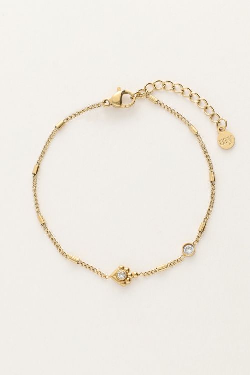 Minimalist bracelet with tubes & rhinestones | My Jewellery