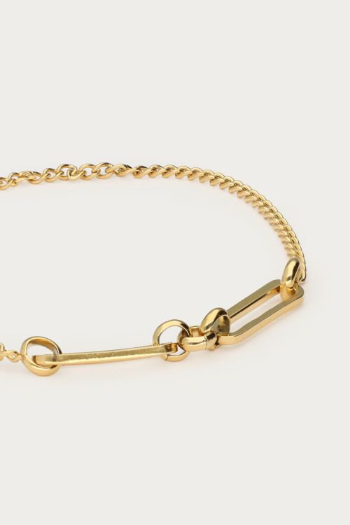 Minimalist bracelet with two oval links | My Jewellery
