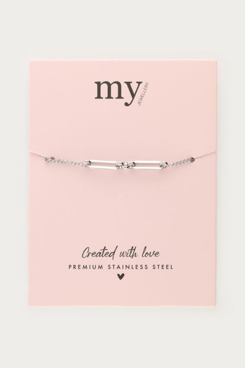 Minimalist bracelet with two oval links | My Jewellery